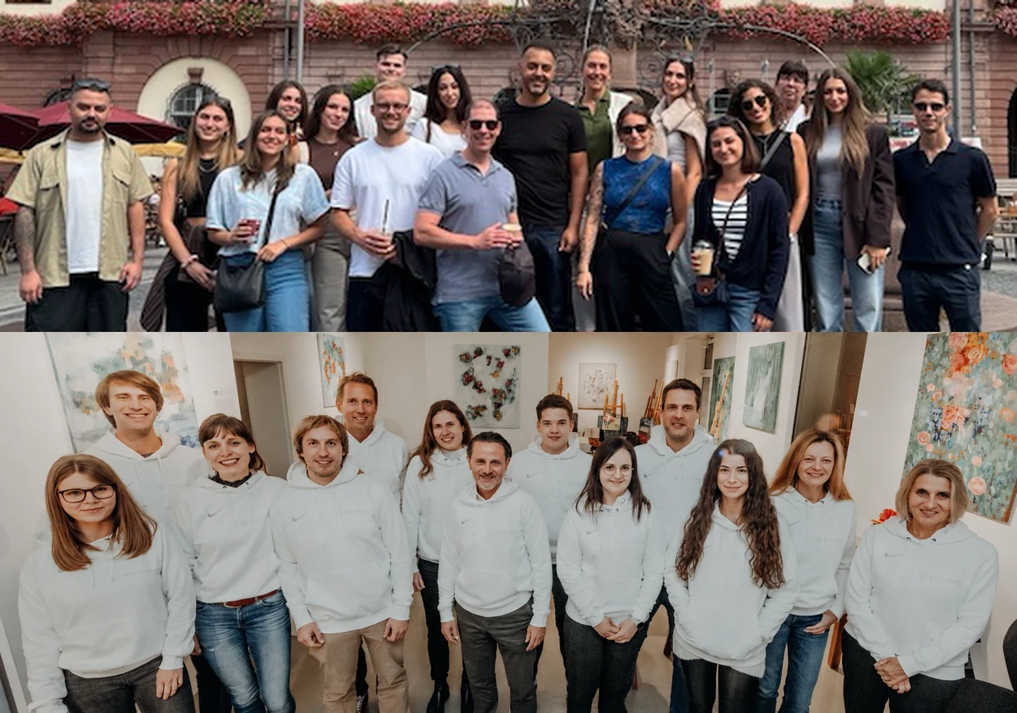 artgerecht Team und Community vor dem Firmengebäude